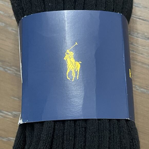 Polo Ralph Lauren Mens Socks 6 Pack Black Classic Sport Half Cushioned Sole NEW - Picture 5 of 6
